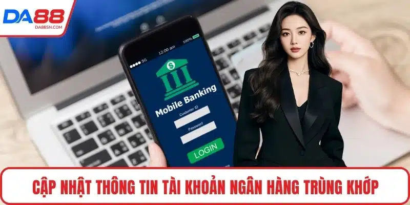 Cập nhật thông tin tài khoản ngân hàng trùng khớp Cập nhật thông tin tài khoản ngân hàng trùng khớp